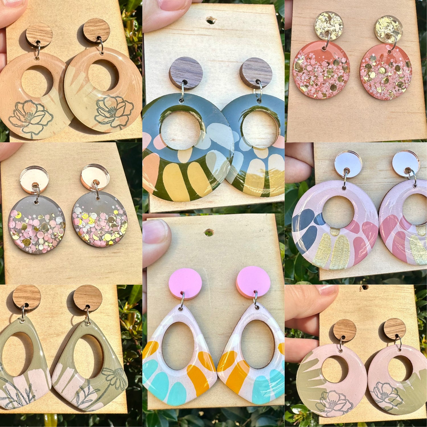 Wooden/Resin Dangles