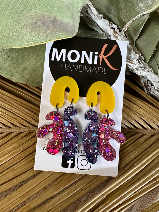 Resin and Glitter Dangle