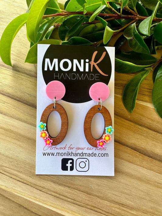 Wooden/Flower Dangle