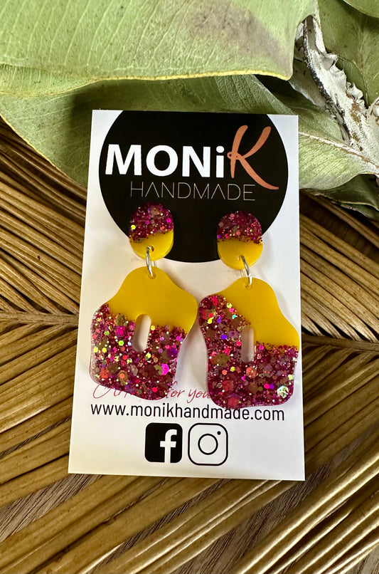 Resin and Glitter Dangle