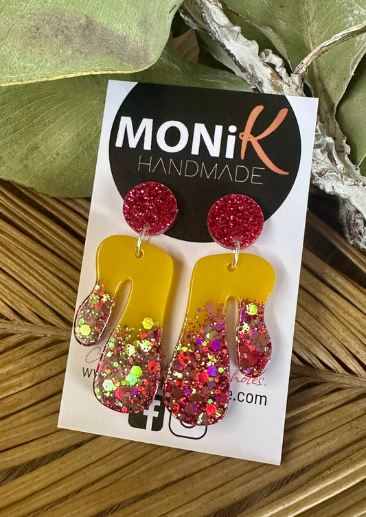 Resin and Glitter Dangle