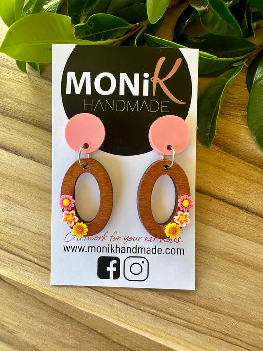 Wooden/Flower Dangle