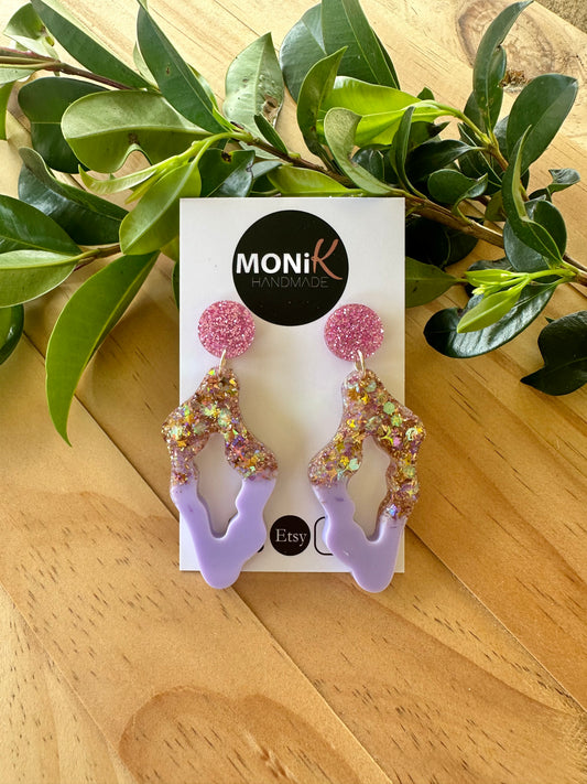Resin and Glitter Dangle
