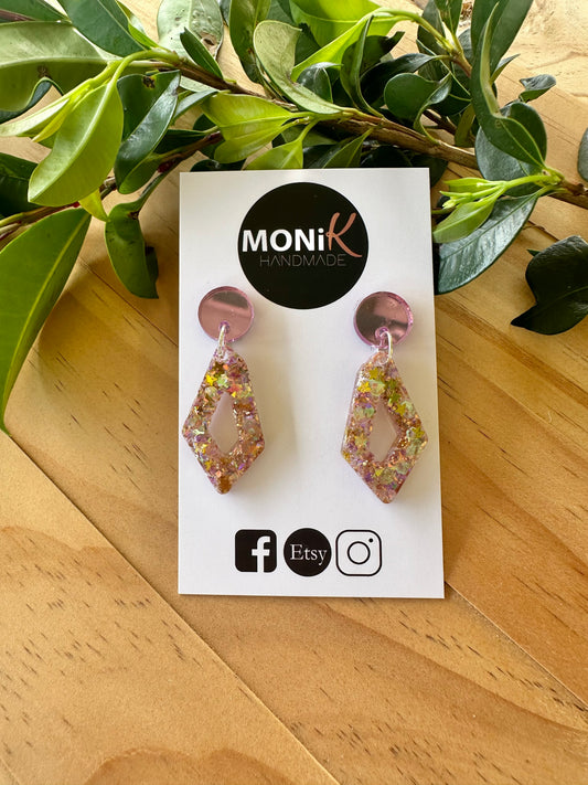 Resin and Glitter Dangle