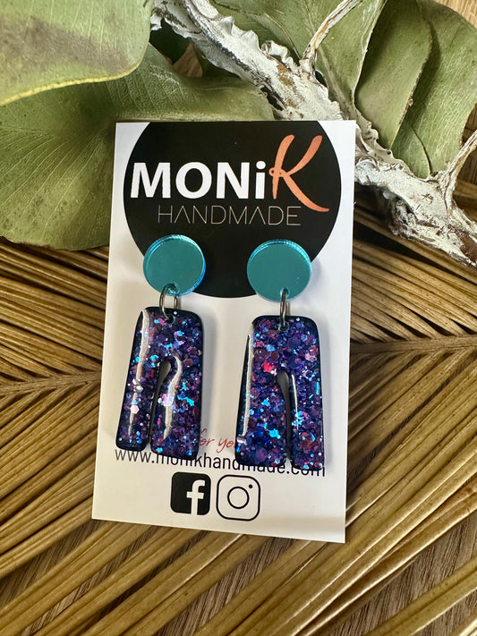 Resin and Glitter Dangle